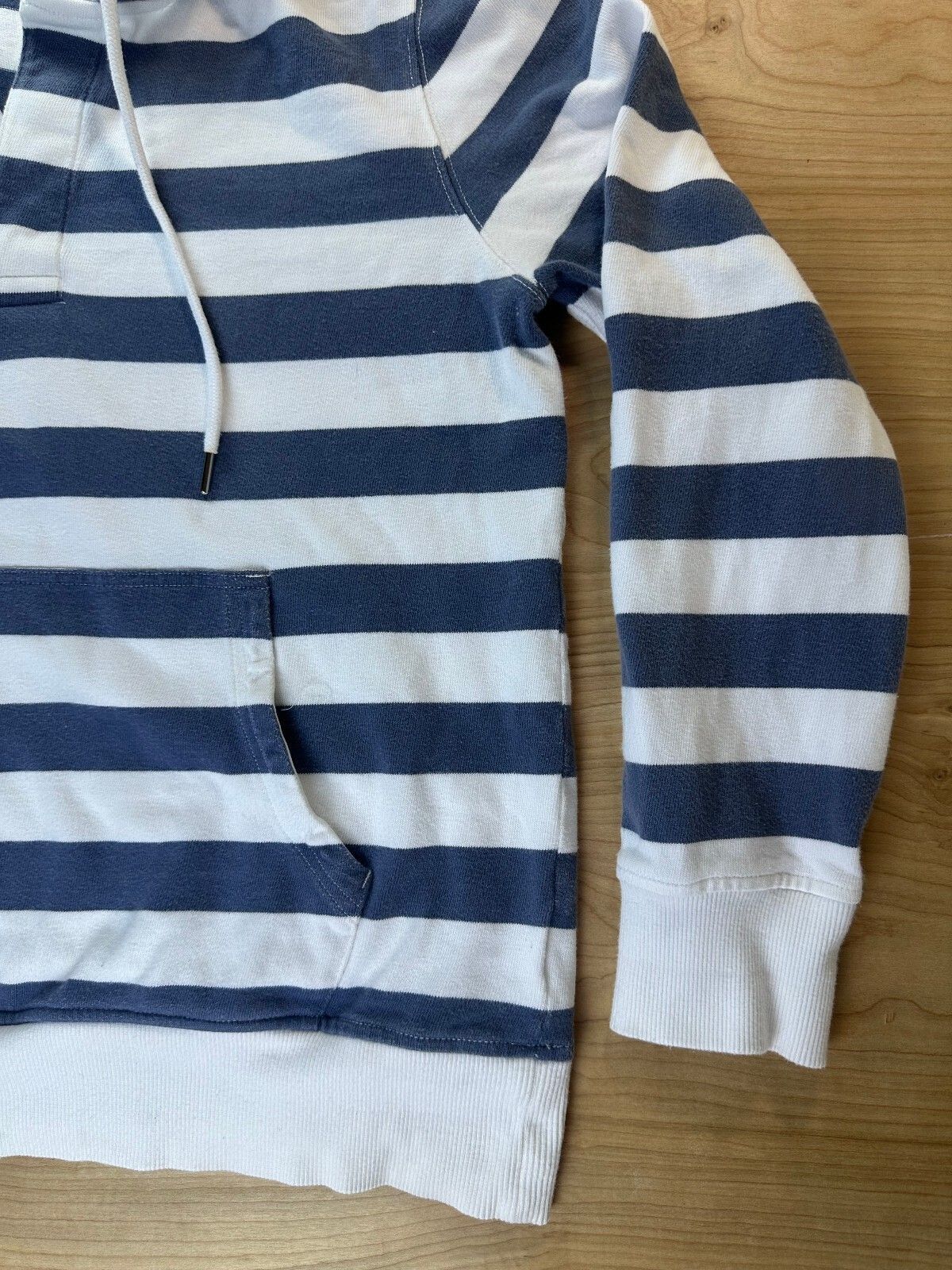 Vintage Brooks Brothers Hoodie medium sailor stripe cotton knit nautical henley