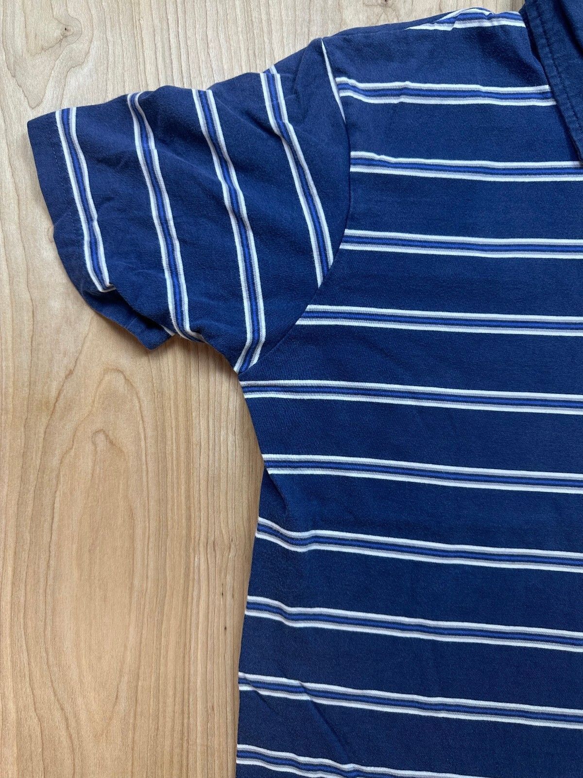 Vintage 80s OP Polo shirt Striped medium 100% cotton preppy
