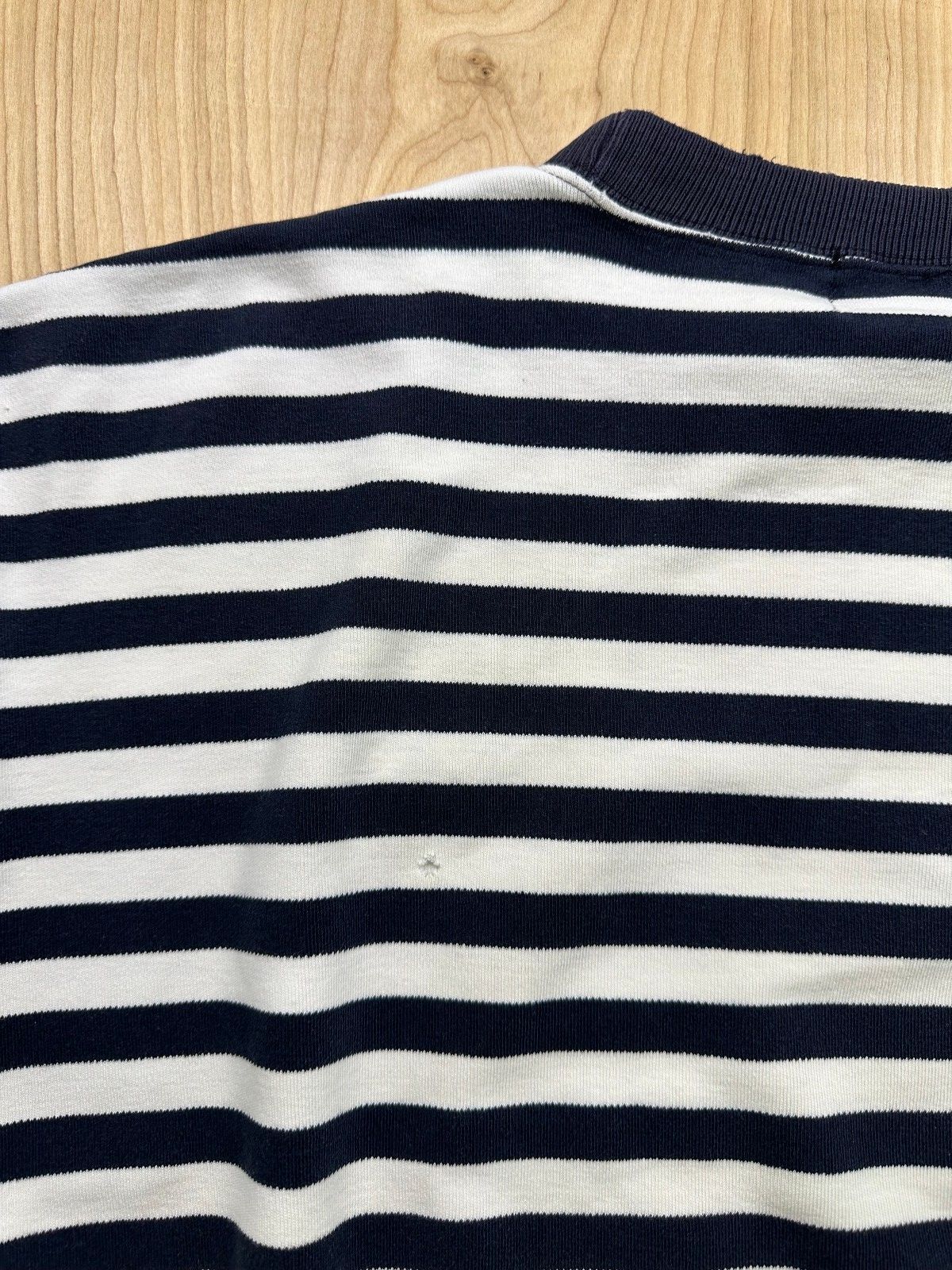 Vintage 80s Regatta Sport Striped knit sweater cotton shredded preppy sailor