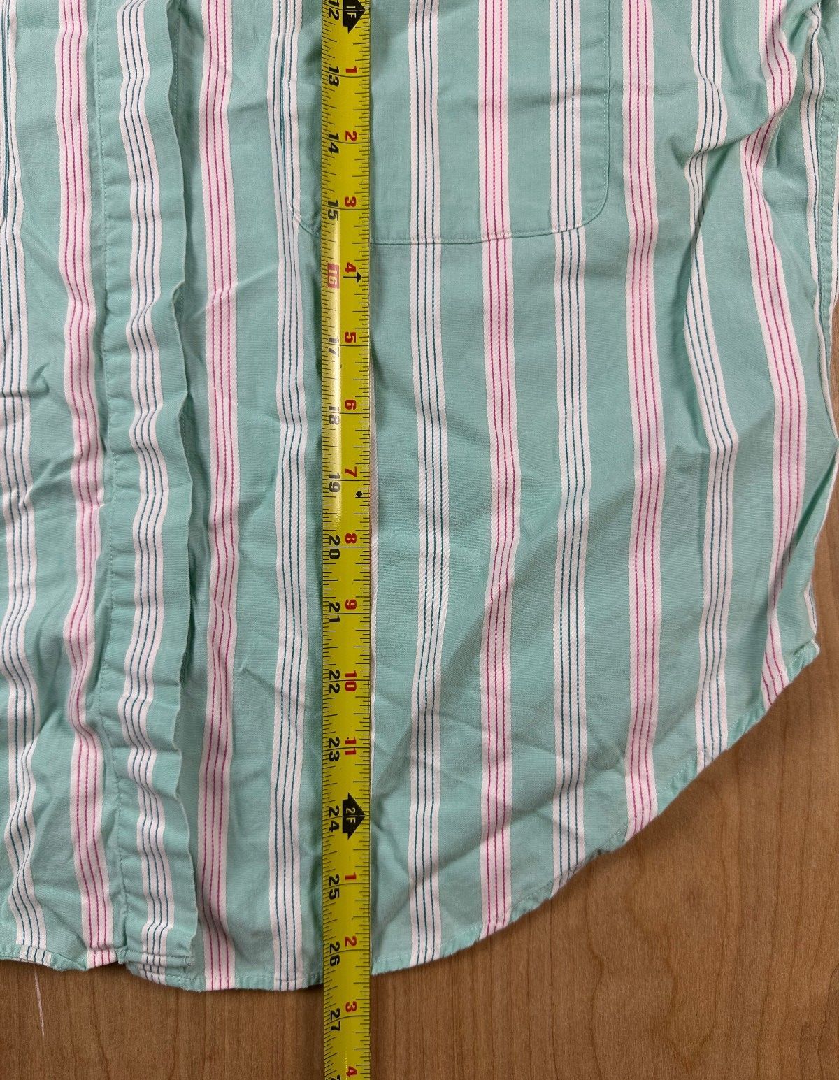 Vintage 80s John Henry button up shirt 100% cotton striped hidden placket preppy