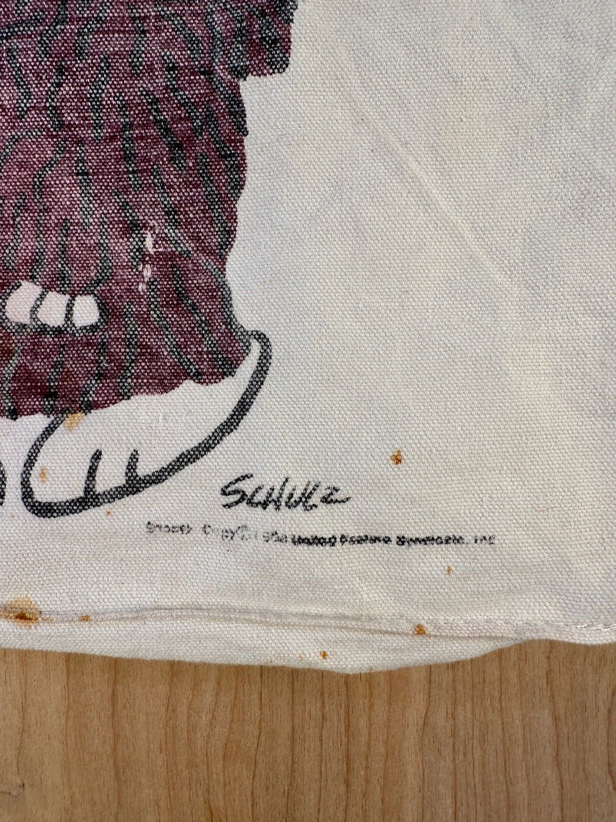 Vintage 70s Snoopy Rah Tote bag peanuts 100% cotton cartoon shoulder bag canvas