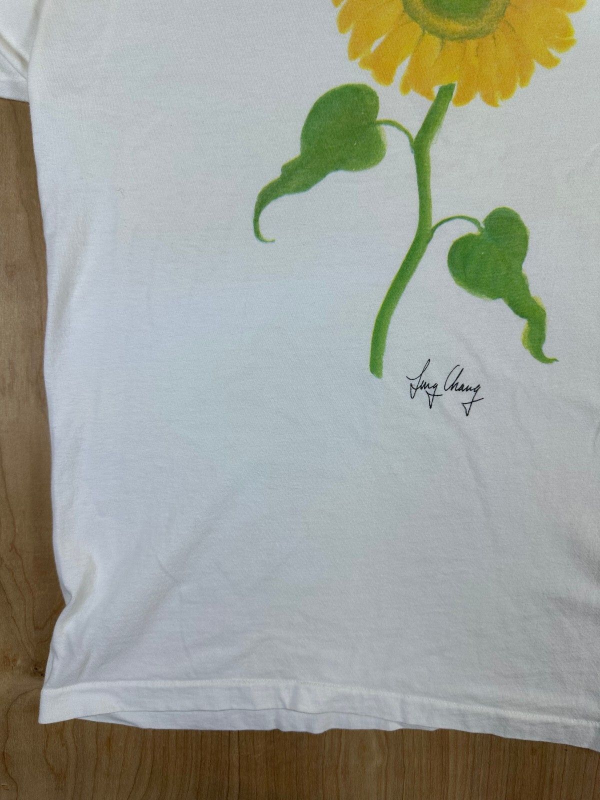 Vintage 80s Sunflower tshirt Single Stitch Hanes Beefy t art flowers jung chang