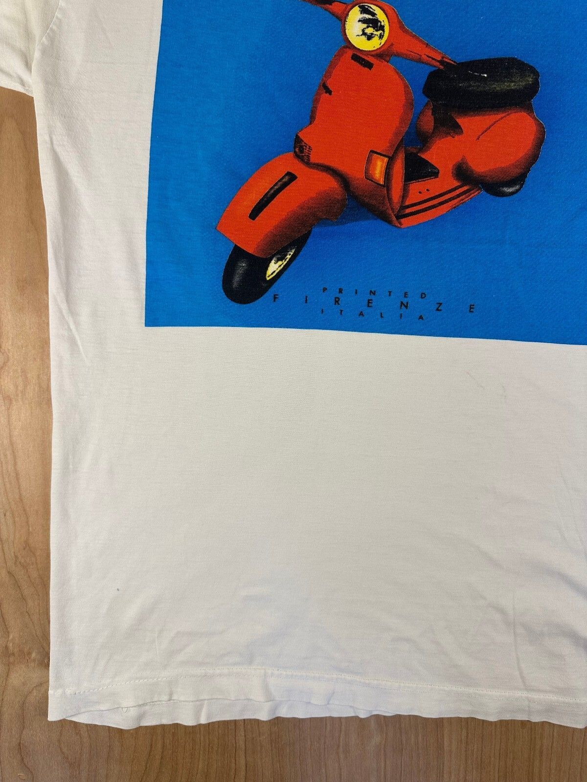 Vintage 80s Firenze Itallia tshirt medium scooter vespa italy pop art