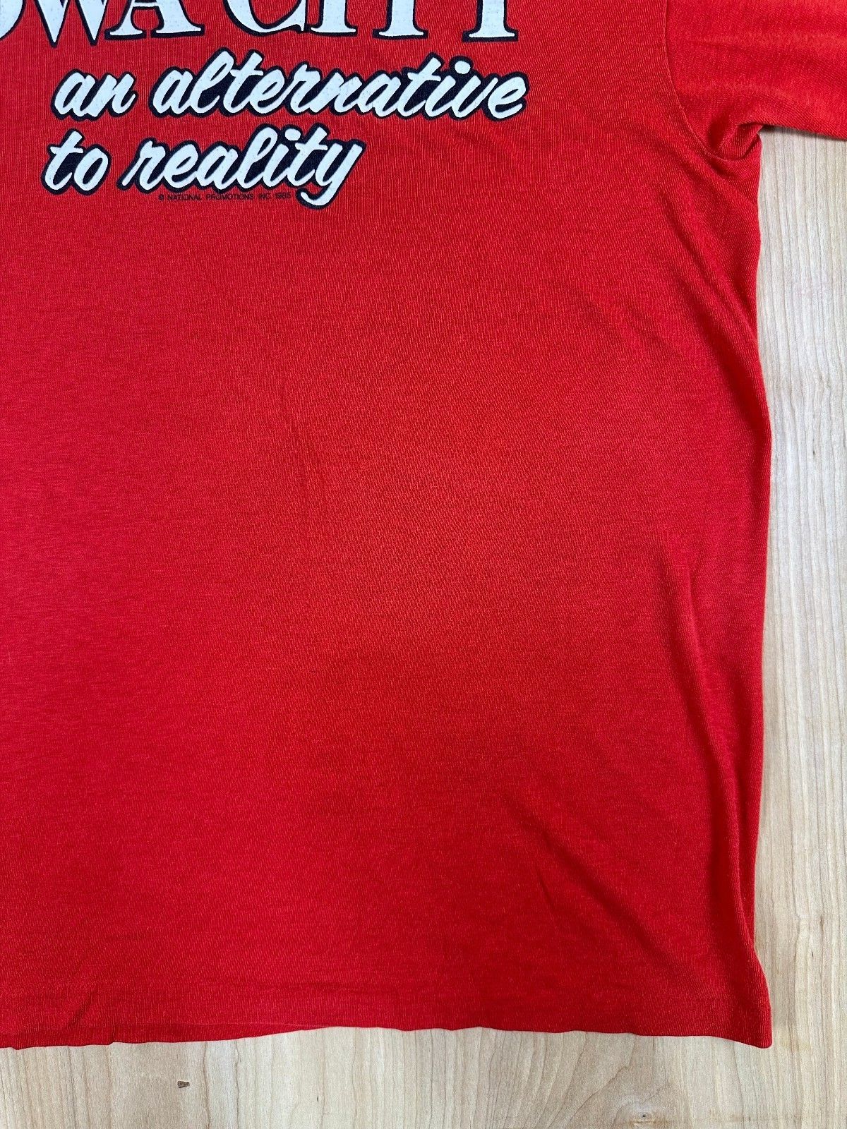 Vintage 80s Iowa City an alternative to reality tshirt Single Stitch made in usa