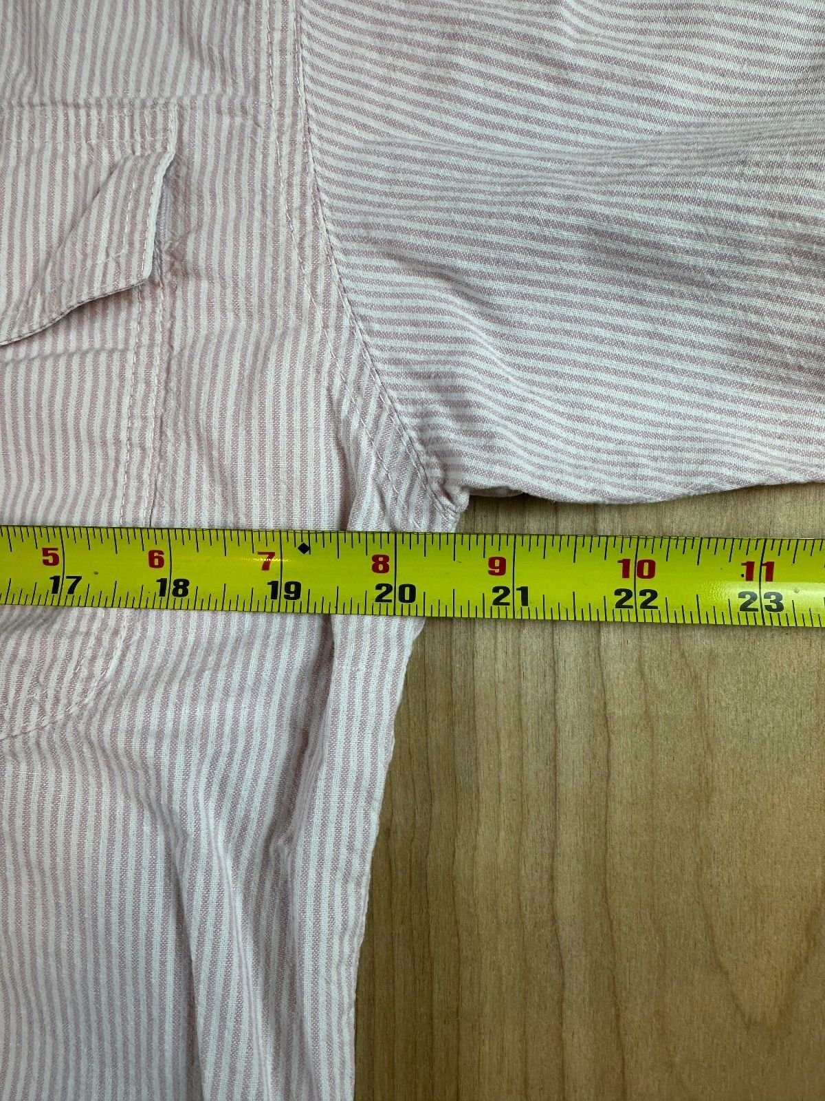 Vintage 80s Ilio Seersucker button up shirt large 100% cotton preppy striped