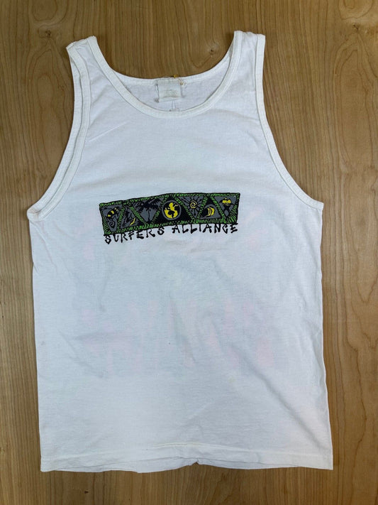 Vintage 90s Surfers Alliance tank top small waves beach surf surfing gorp