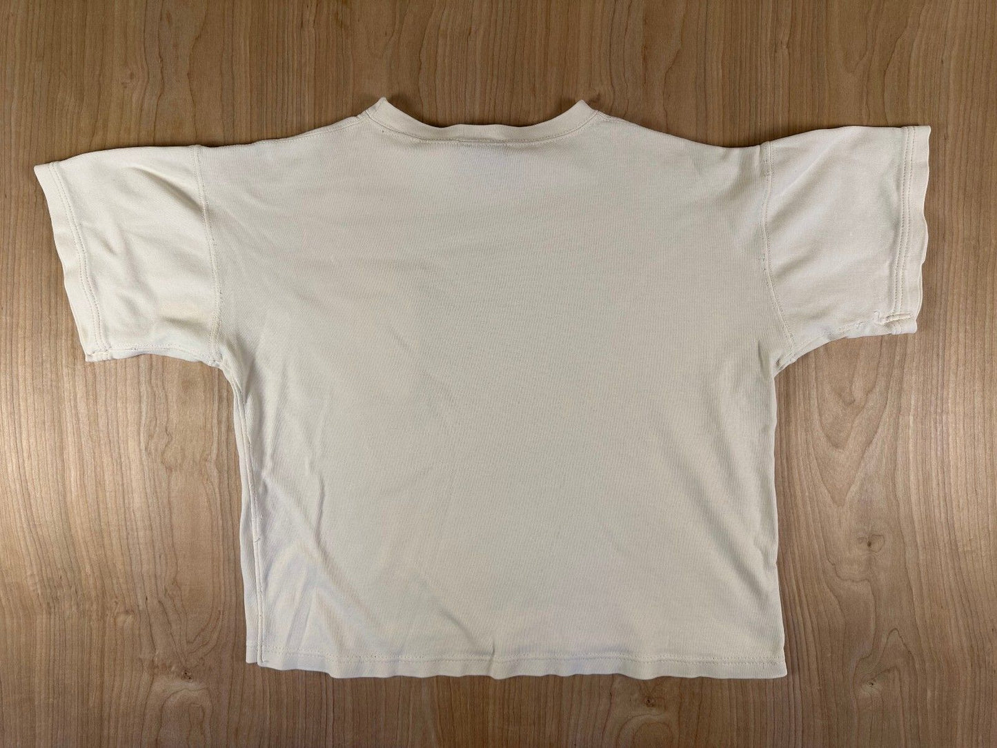 Vintage 90s Eddie Bauer crop top pocket tshirt medium 100% cotton made usa gorp