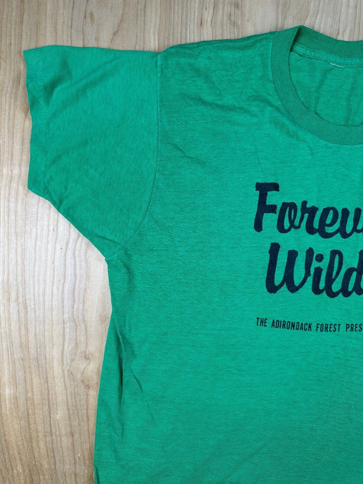 Vintage 80s Forever Wild Adirondack Forest Preserve tshirt Single Stitch nature