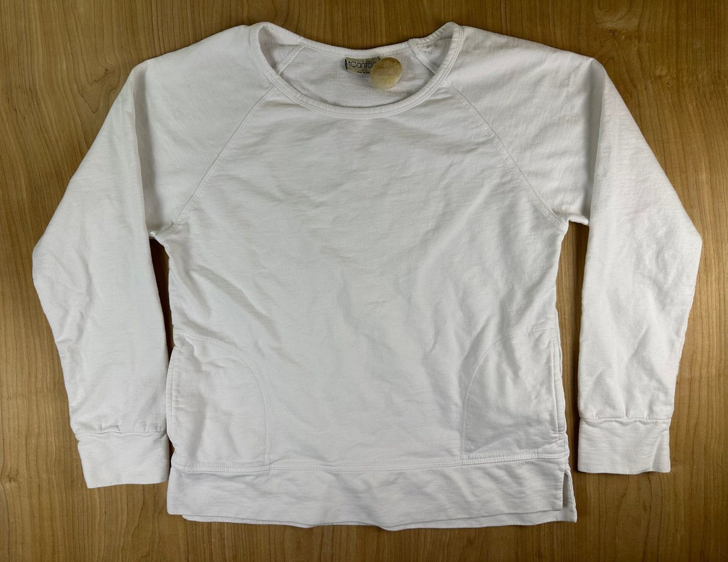 Vintage 90s icantoo Sweatshirt large 100% cotton made in usa raglan style