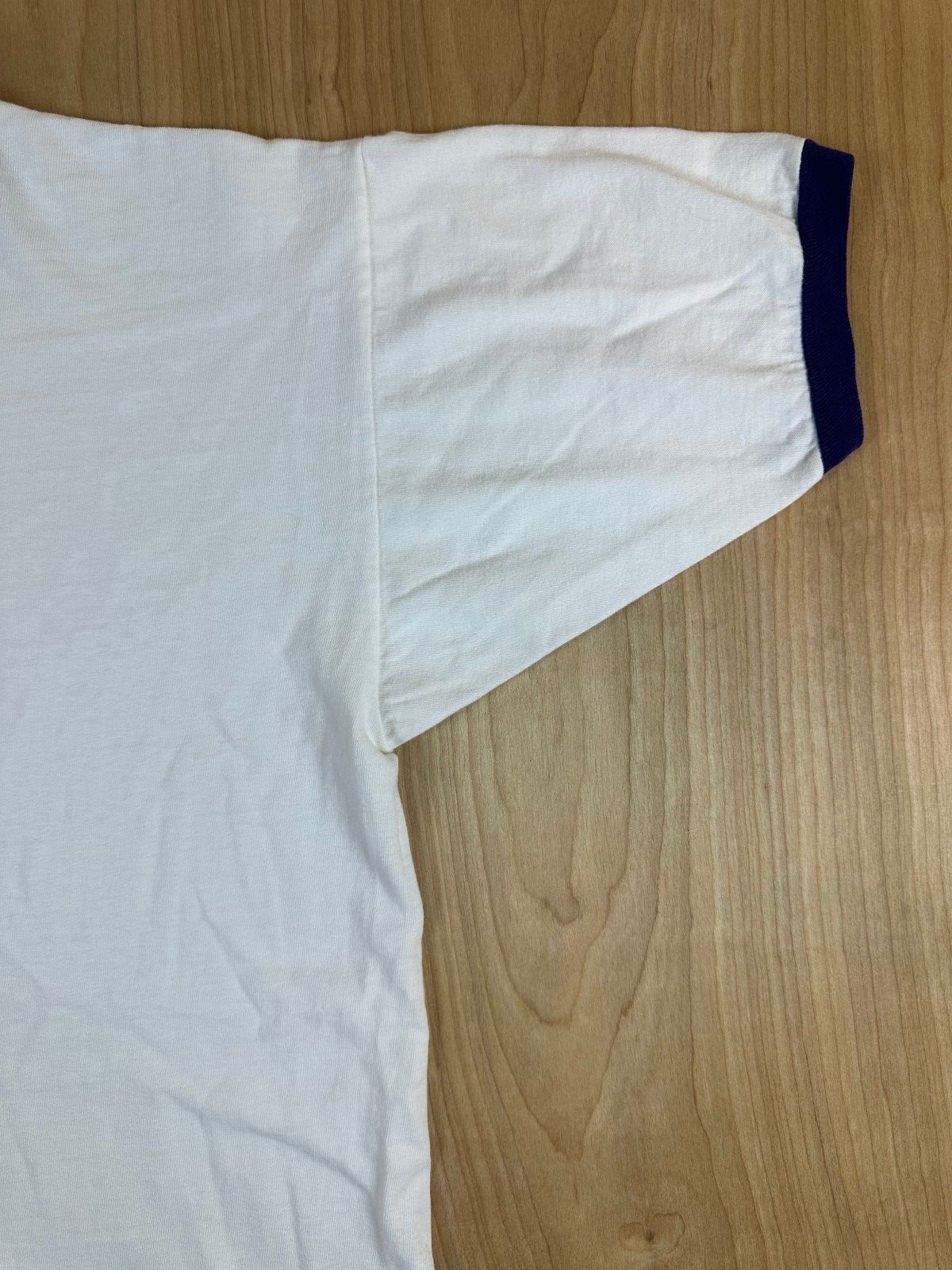 Vintage 80s Champion First Aid Ringer tshirt Single Stitch 100% cotton made usa