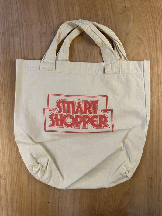 Vintage 80s Smart Shopper Tote bag shoulder bag cotton mini