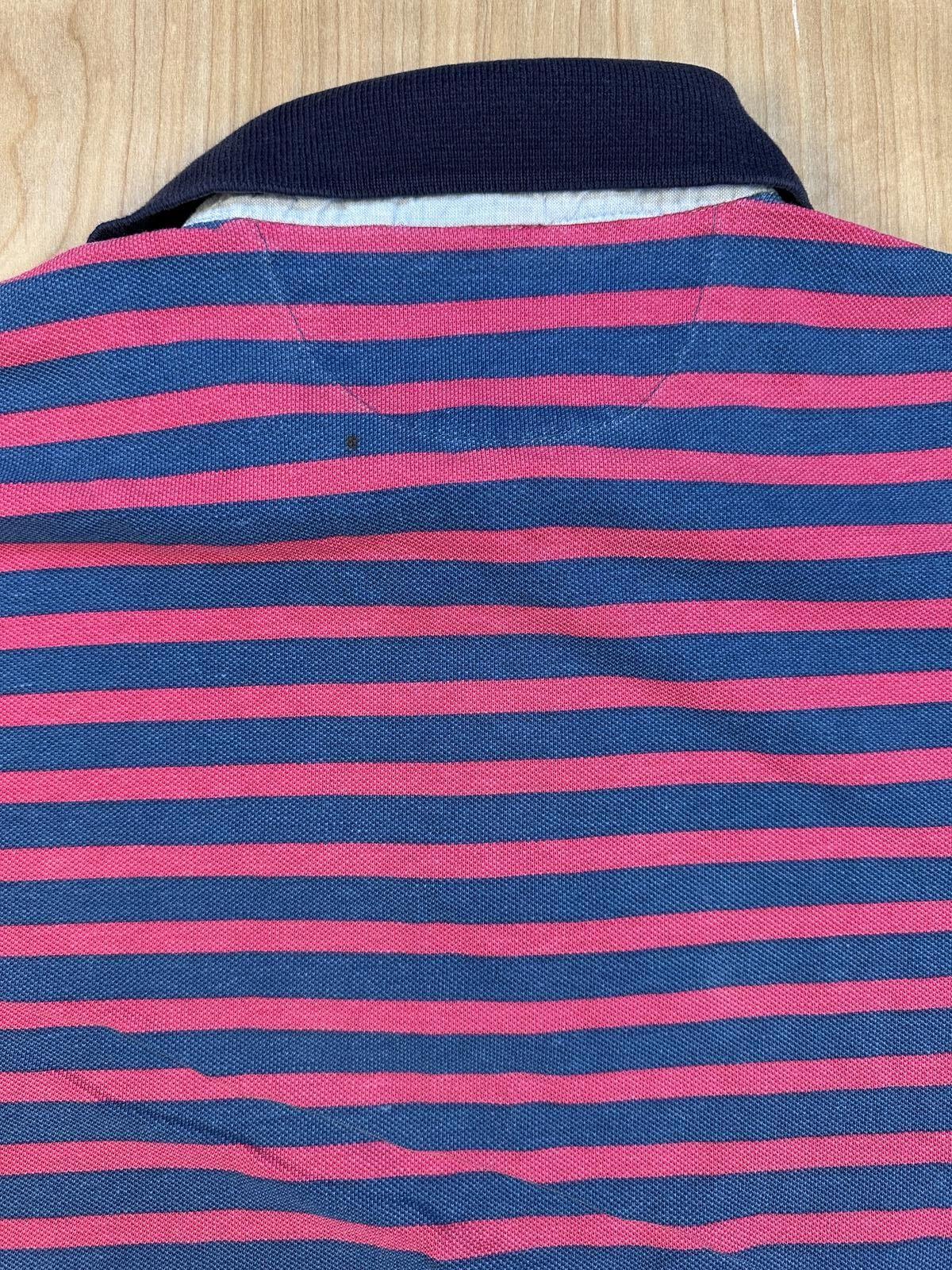 Vintage 90s L.L. Bean Casco Bay polo striped country club preppy blue pink