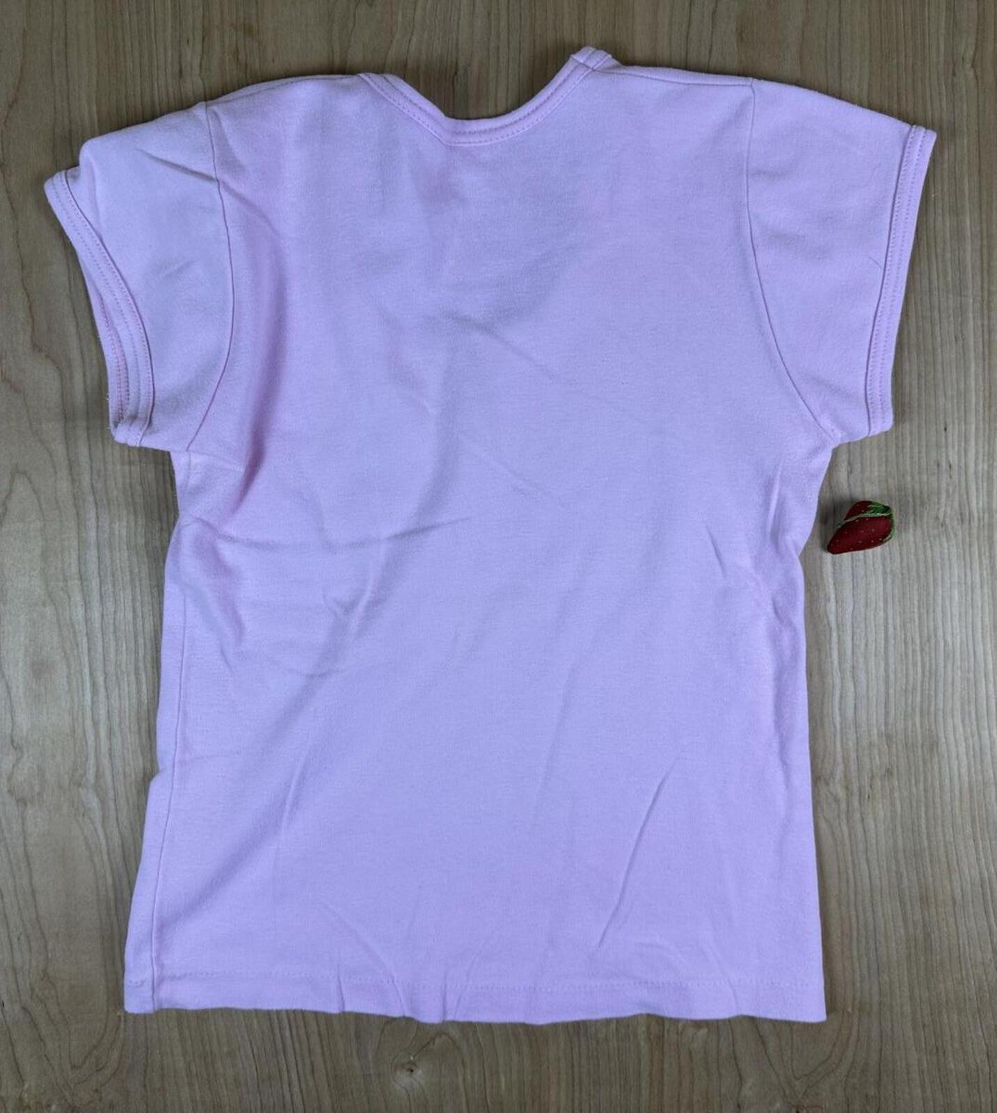 Vintage 80s Acapulco baby t scoop neck small pink vacation cute tight cap sleeve
