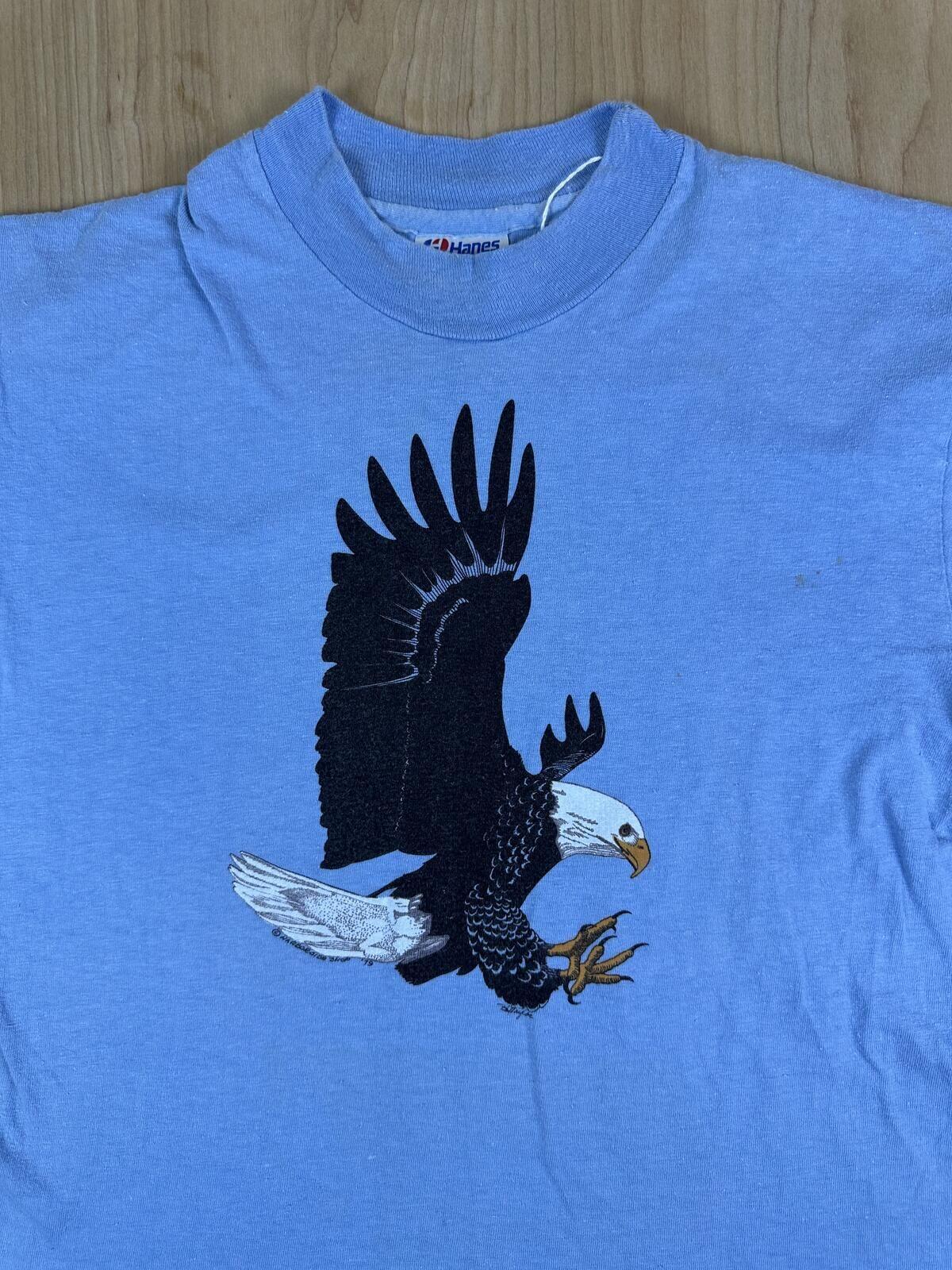 Vintage 80s Hanes Beefy T Eagle Single Stitch tshirt eagle bird cotton made usa