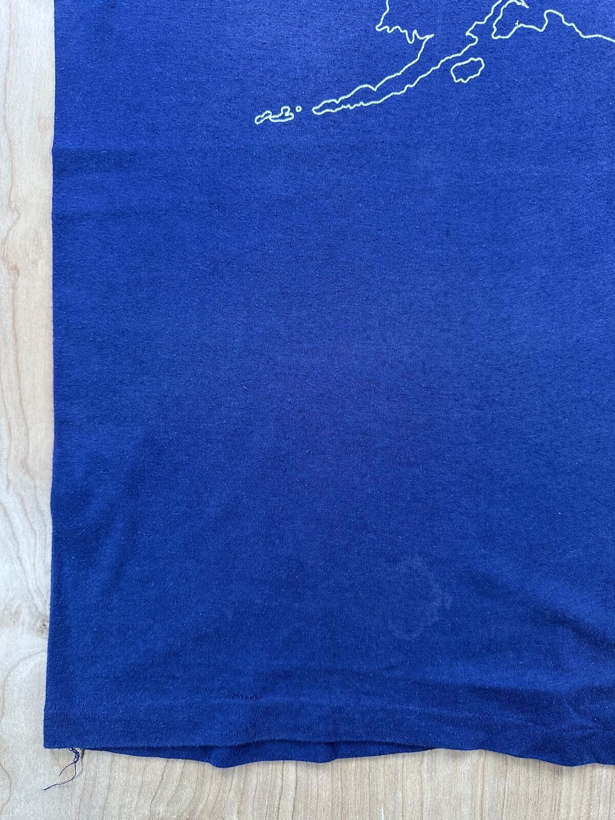 Vintage 80s Artex Ft. Greely Alaska Single Stitch t shirt Large cotton blend usa