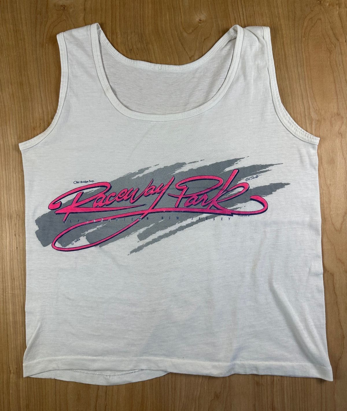Vintage 80s Raceway Park tank top Single Stitch medium englishtown nj dirt shirt