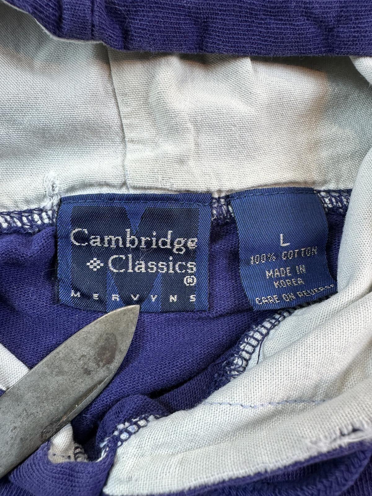 Vintage 90s Cambridge Classics Hoodie sweatshirt large 100% cotton sporty rowing