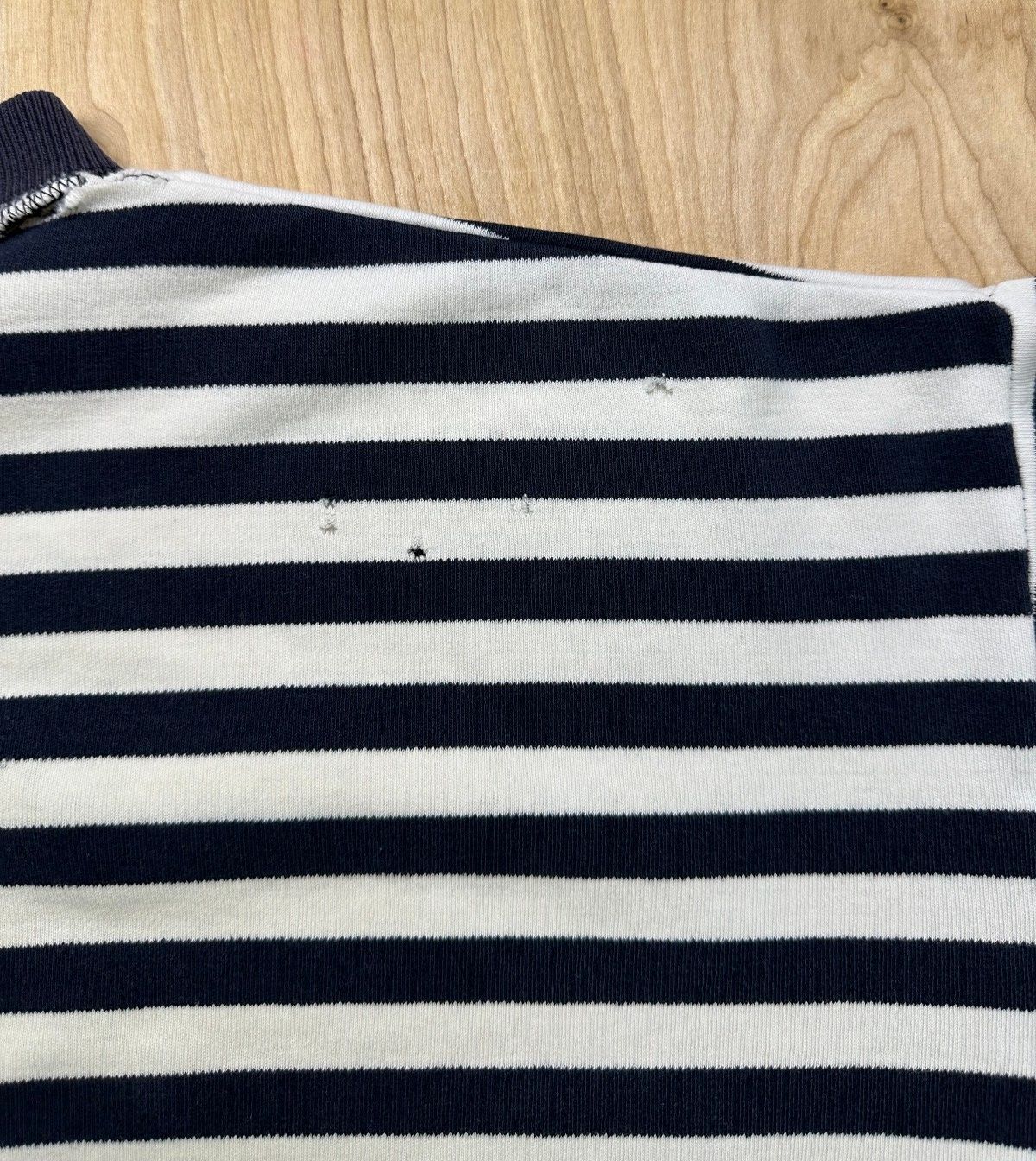 Vintage 80s Regatta Sport Striped knit sweater cotton shredded preppy sailor