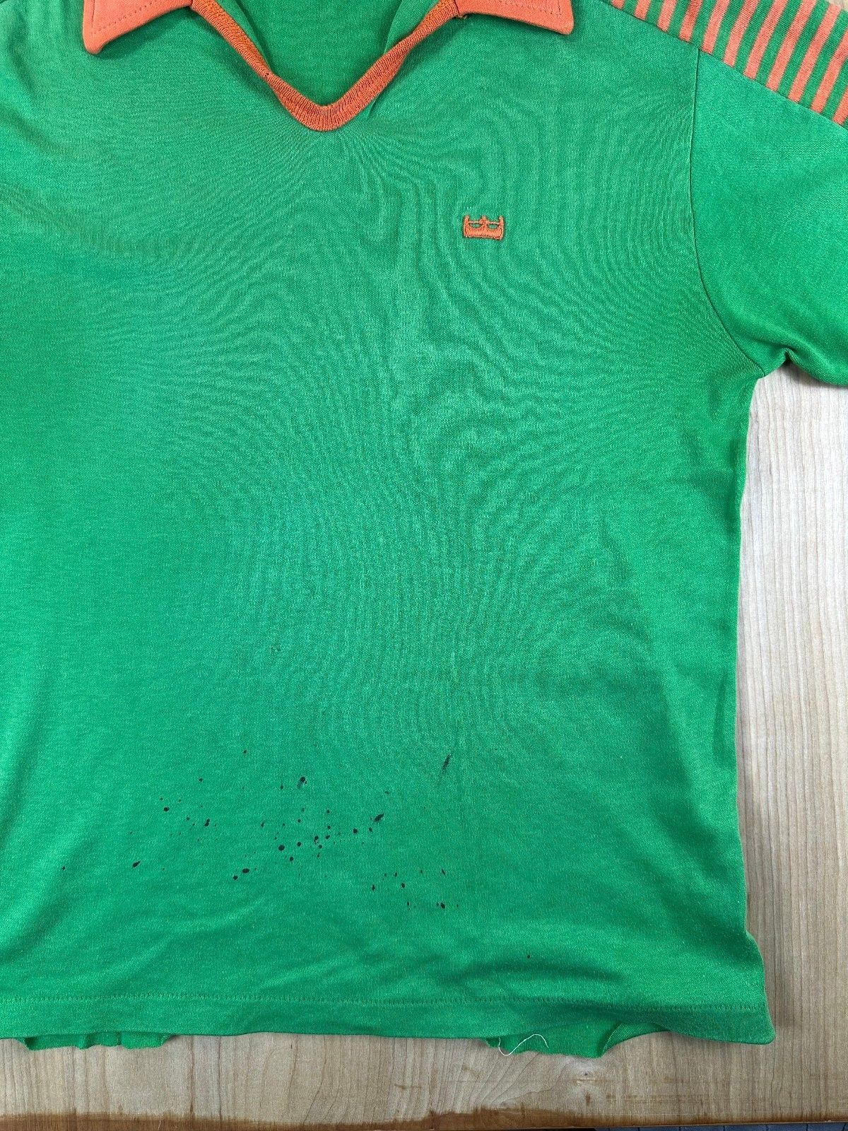 Vintage 70s Sears Kings Road Polo athletic striped contrasting binding collar