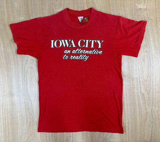 Vintage 80s Iowa City an alternative to reality tshirt Single Stitch made in usa