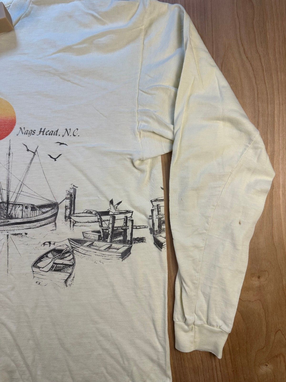 Vintage 80s Nags Head N.C. long sleeve tshirt Single Stitch collegiate pacific