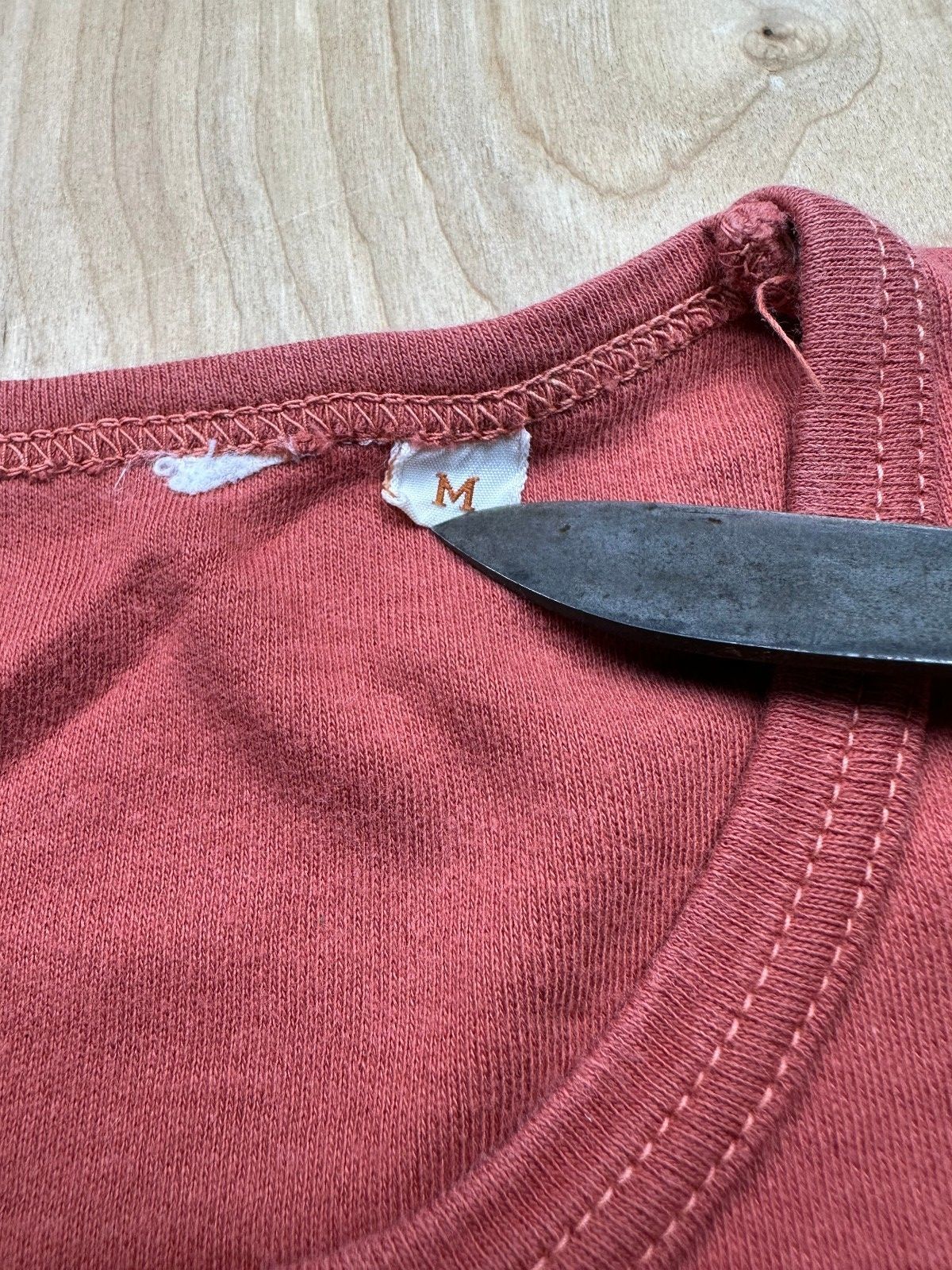 Vintage 80s Jones knit top medium crewneck baby t short sleeve dusty rose basic