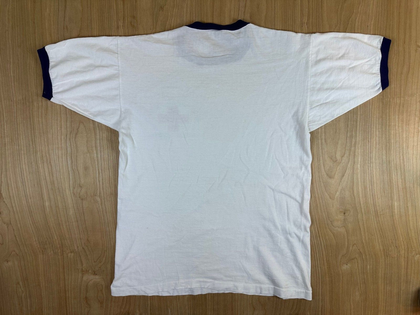 Vintage 80s Champion First Aid Ringer tshirt Single Stitch 100% cotton made usa