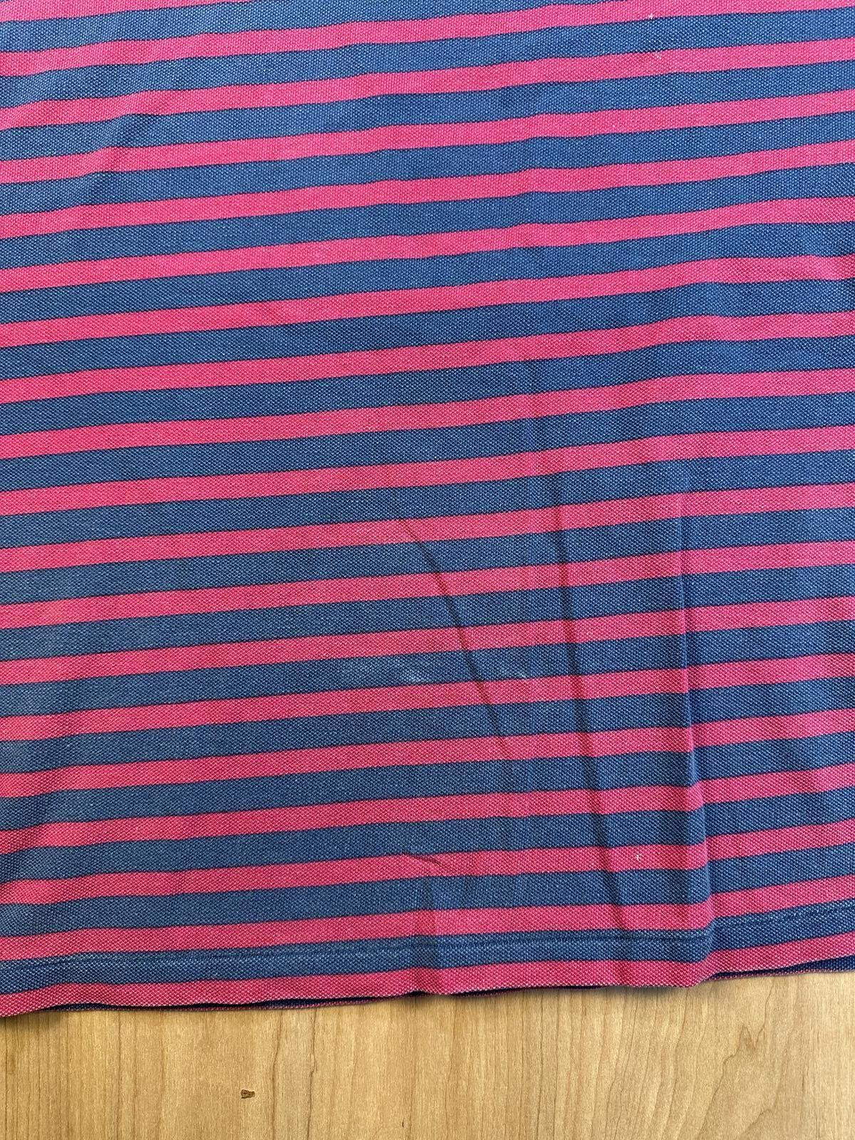 Vintage 90s L.L. Bean Casco Bay polo striped country club preppy blue pink