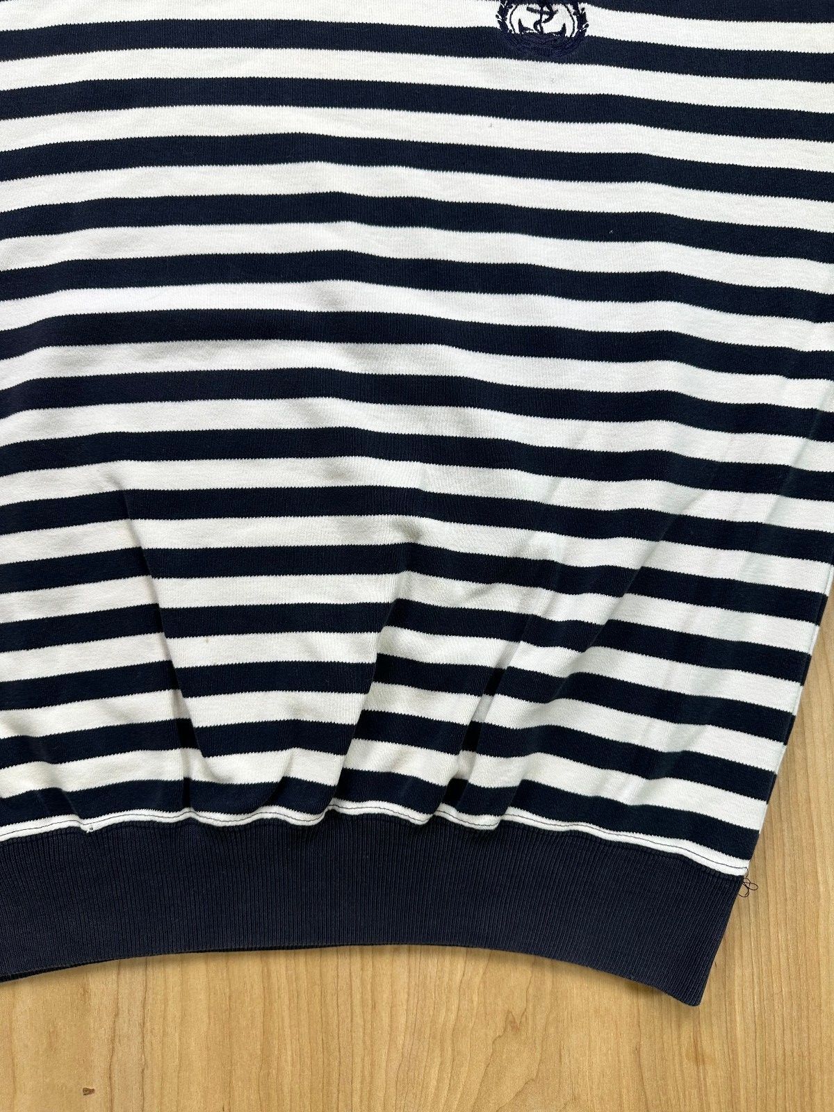 Vintage 80s Regatta Sport Striped knit sweater cotton shredded preppy sailor