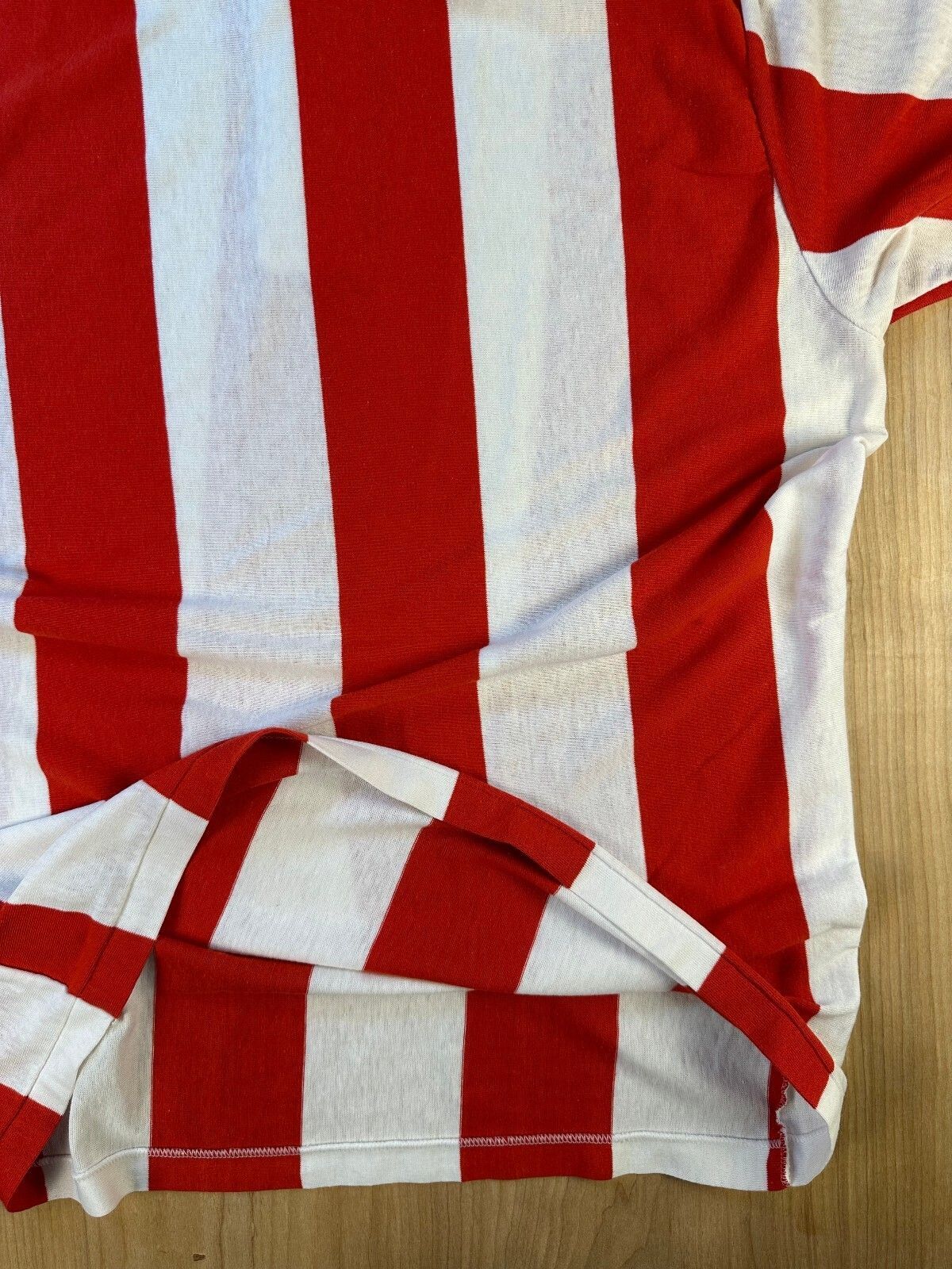 Vintage 80s Print Ons Striped Polo large made in usa broad stripe large athletic