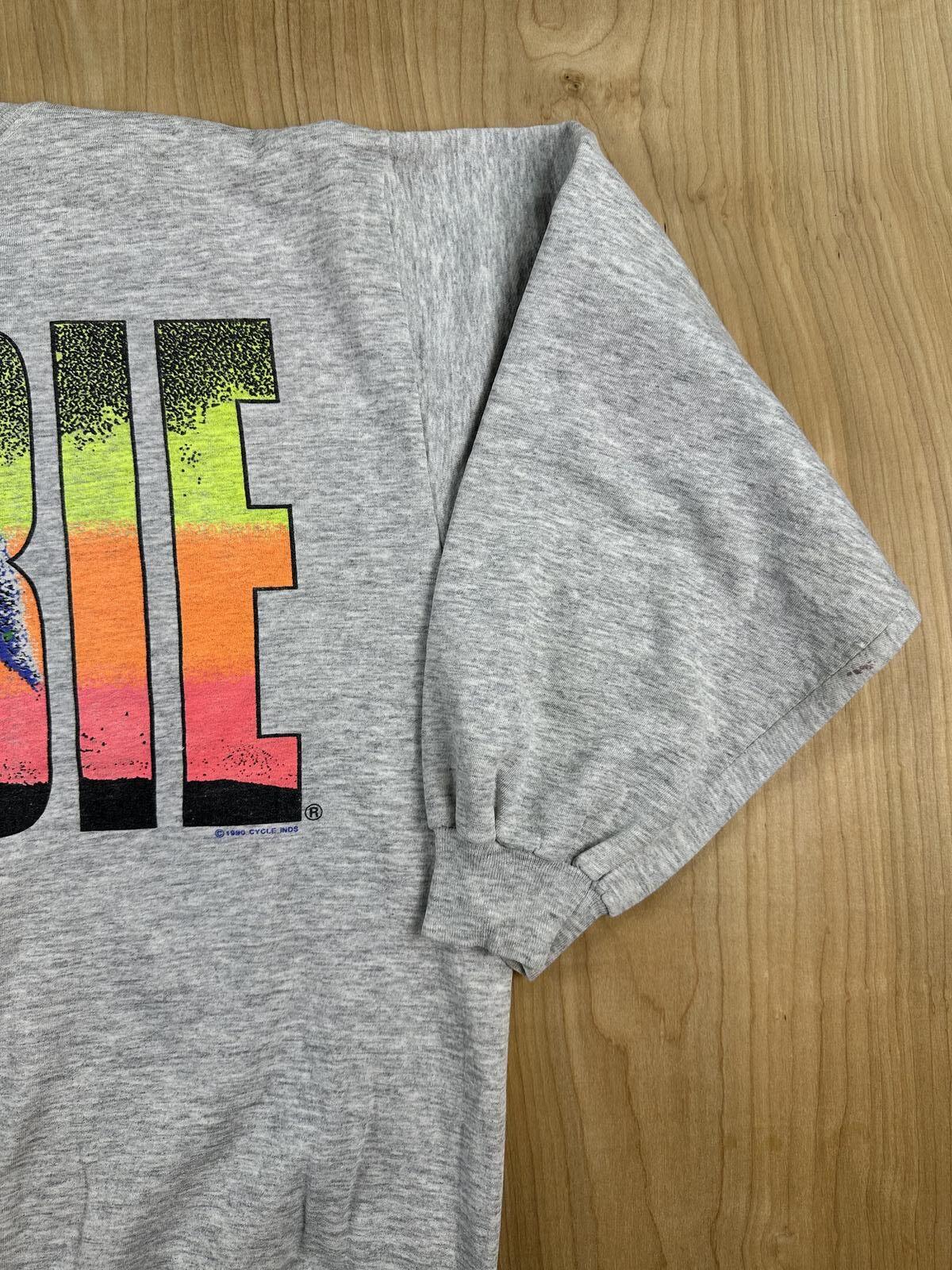 Vintage 90s Hobie Sweatshirt Large heather gray surfer soft faded beach