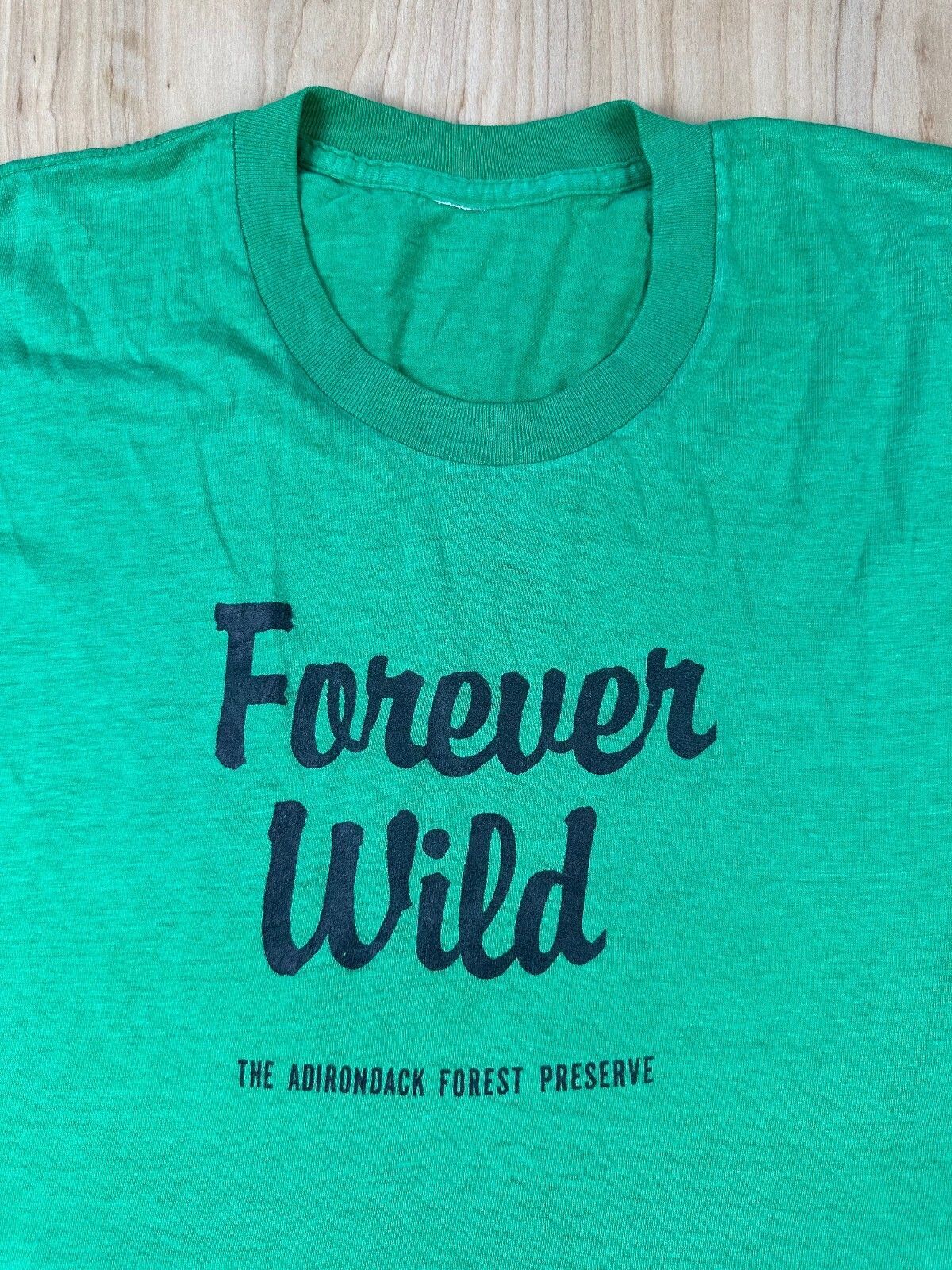 Vintage 80s Forever Wild Adirondack Forest Preserve tshirt Single Stitch nature