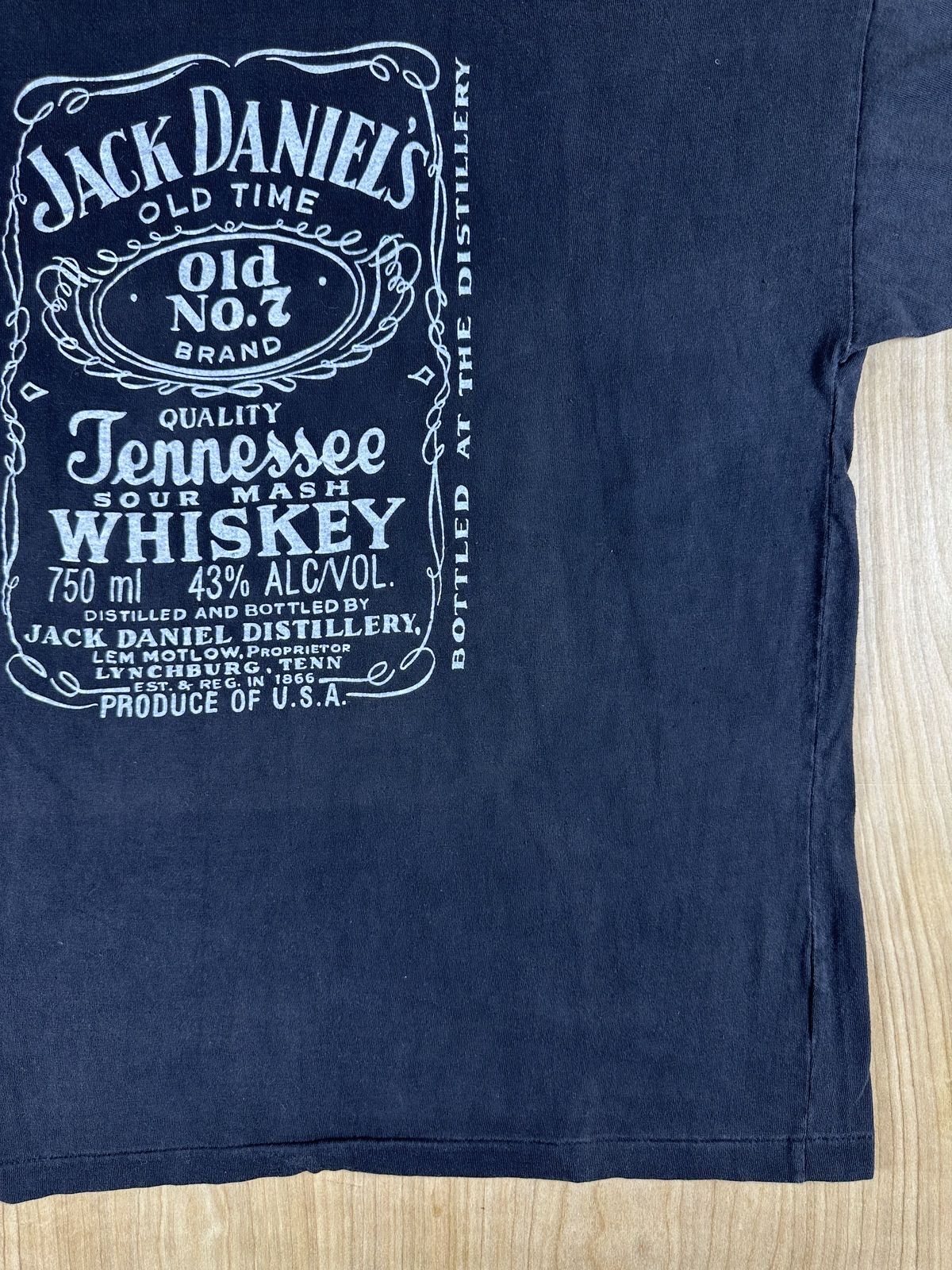 Vintage 80s Jack Daniels tshirt Single Stitch large cotton whiskey tennessee