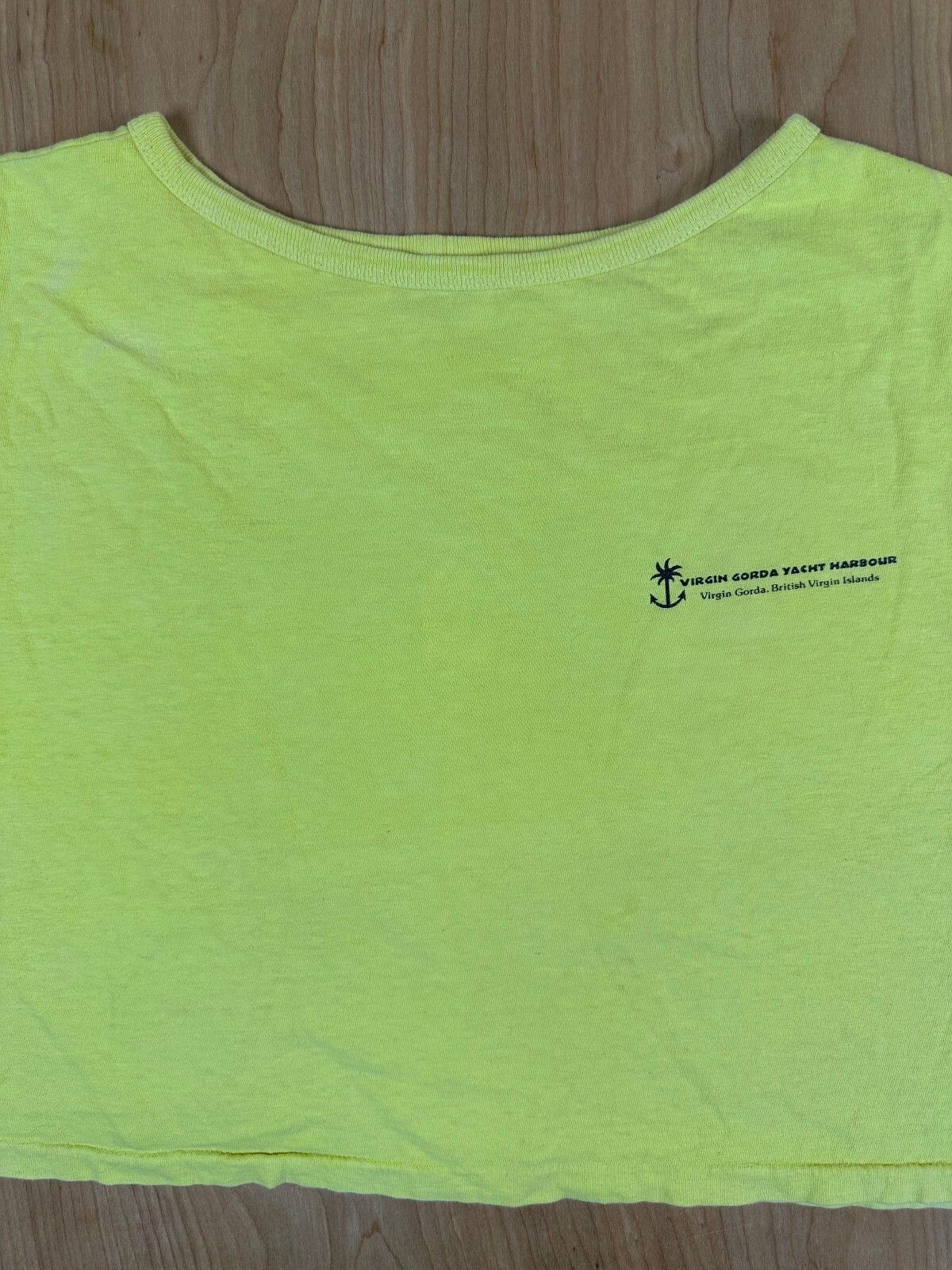 Vintage 80s Virgin Gorda British Virgin Islands single stitch crop top cotton