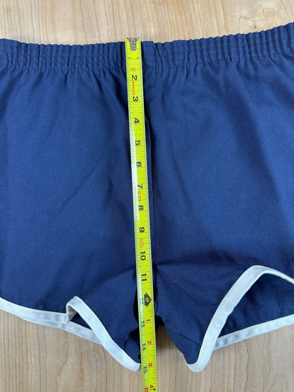 Vintage 70s Maverick Gym Shorts large dolphin contrast binding 3 inseam athletic