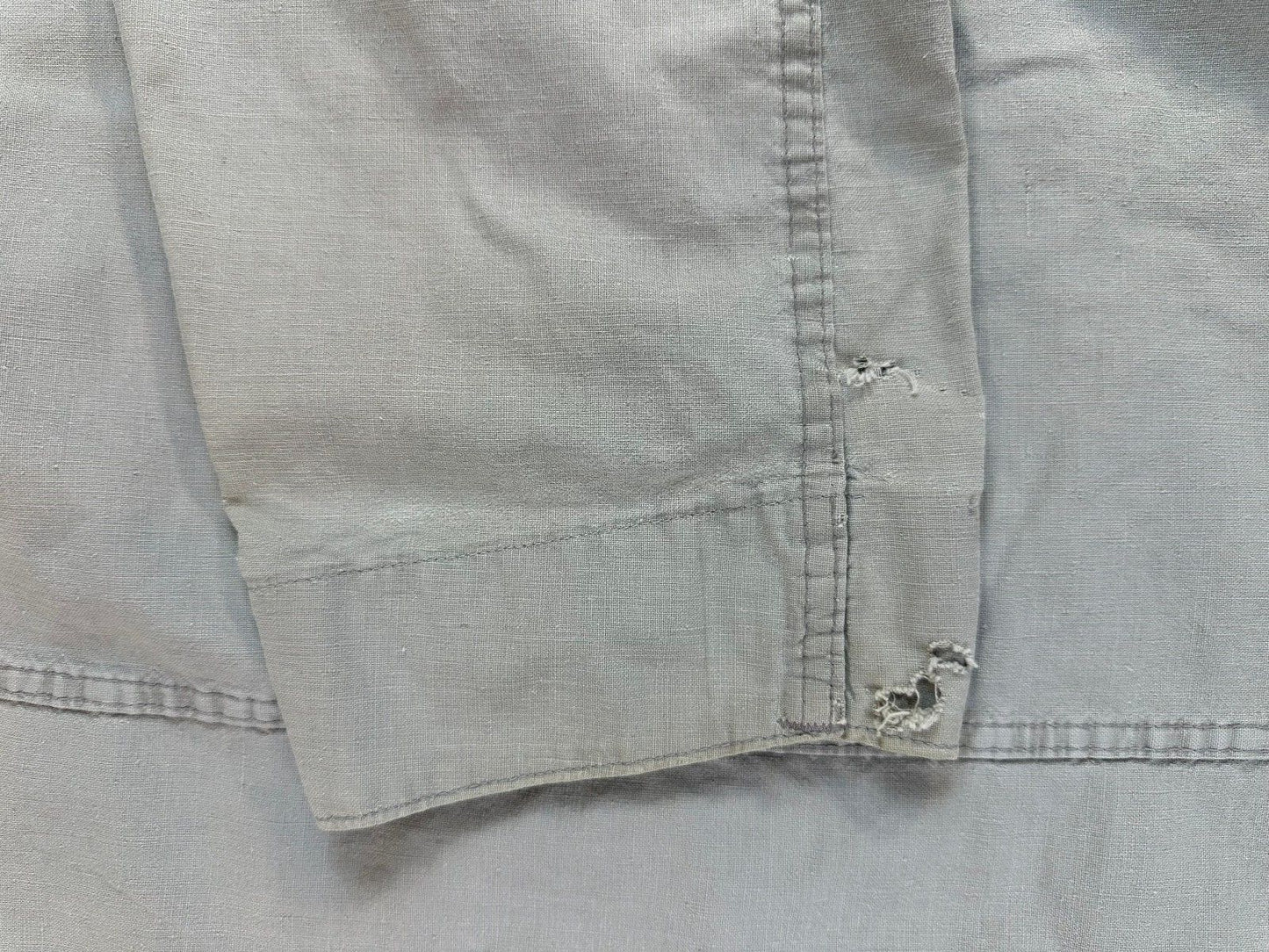 Vintage 70s Chore Jacket large cotton gray workwear shirt jacket barn coat