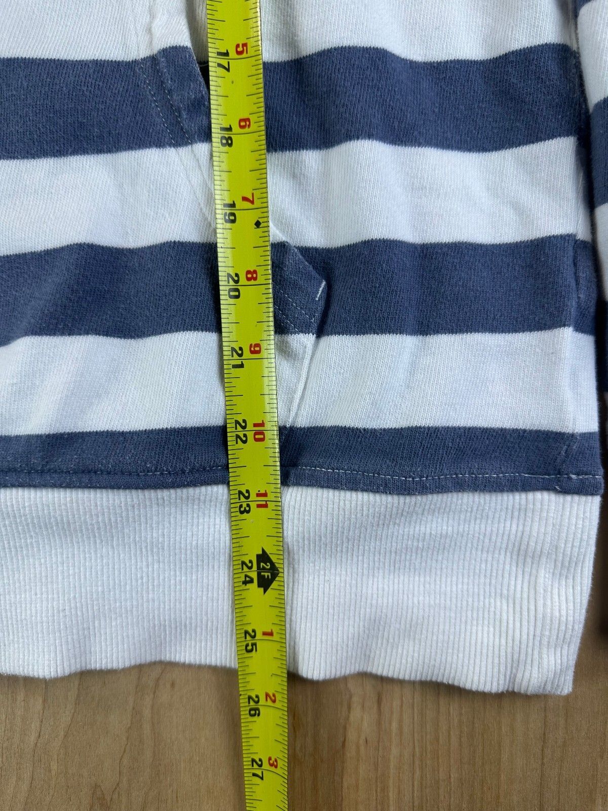 Vintage Brooks Brothers Hoodie medium sailor stripe cotton knit nautical henley