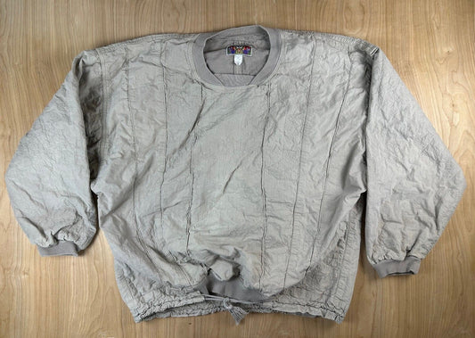 Vintage 80s Parachuting Pullover 100% cotton made in France paneled quilted