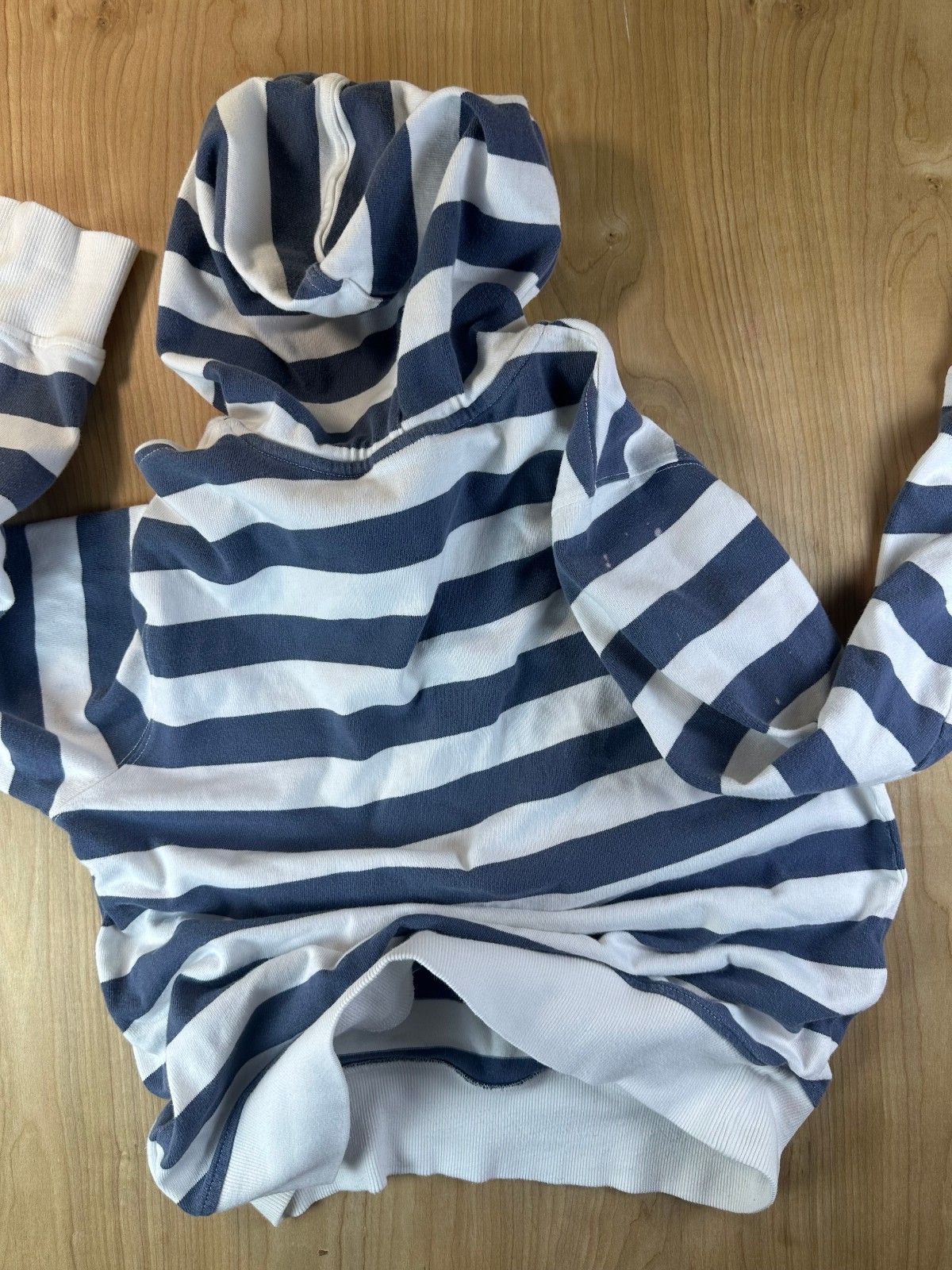 Vintage Brooks Brothers Hoodie medium sailor stripe cotton knit nautical henley