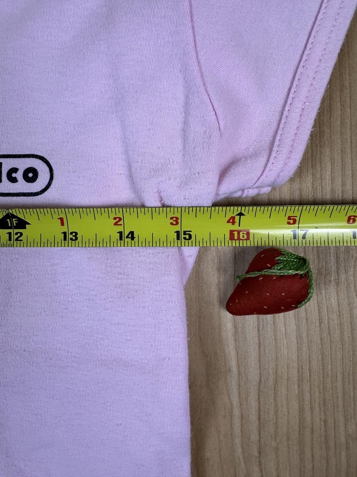 Vintage 80s Acapulco baby t scoop neck small pink vacation cute tight cap sleeve