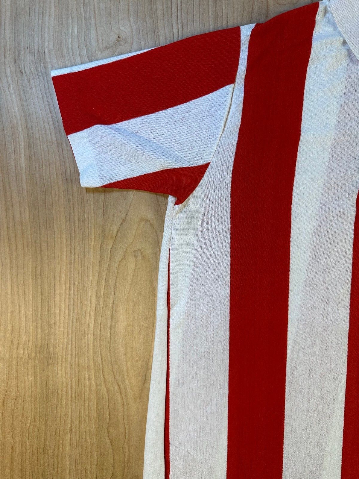 Vintage 80s Print Ons Striped Polo large made in usa broad stripe large athletic