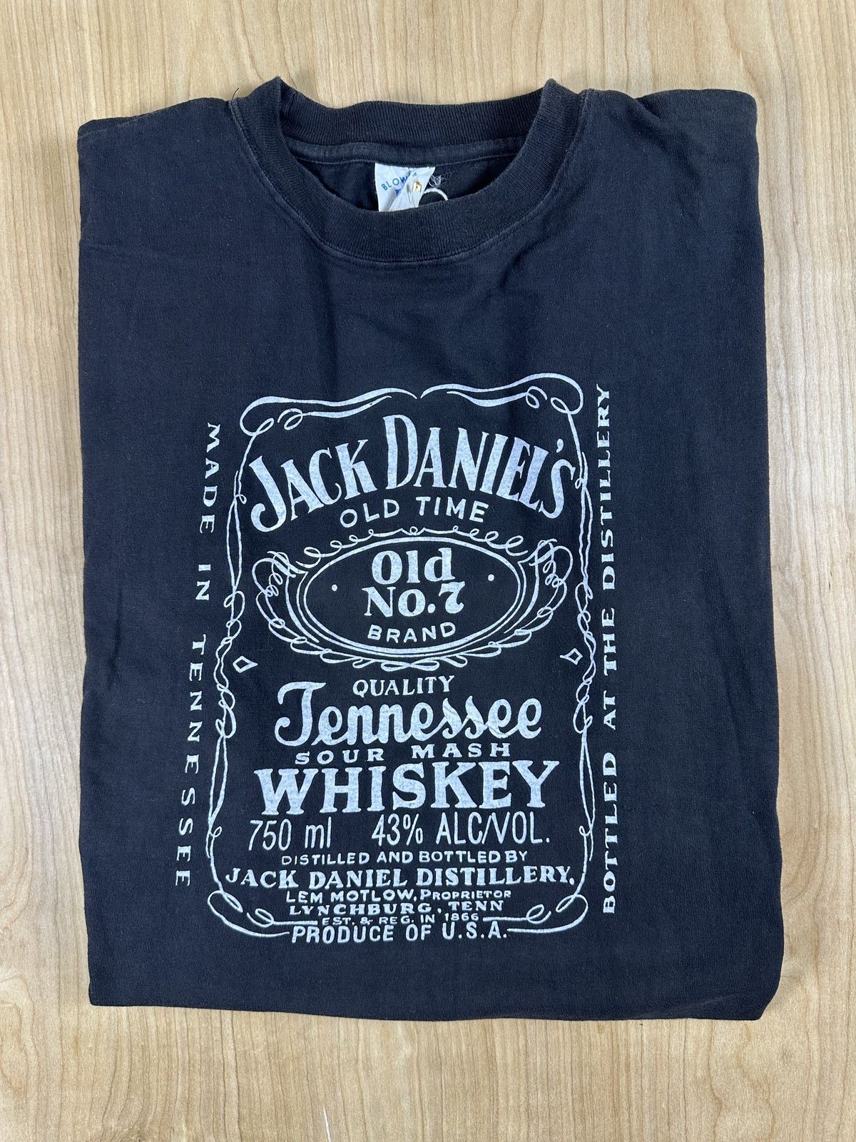 Vintage 80s Jack Daniels tshirt Single Stitch large cotton whiskey tennessee