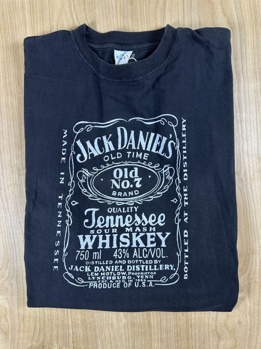 Vintage 80s Jack Daniels tshirt Single Stitch large cotton whiskey tennessee