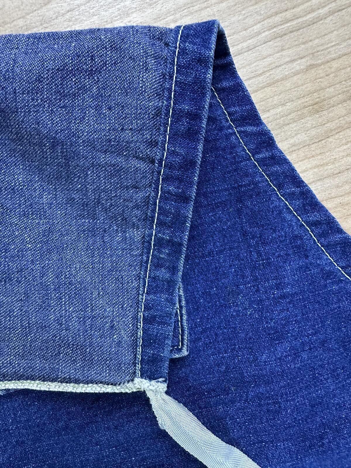 Vintage 70s Sears Apron blue denim workwear salvage union made usa durable rare