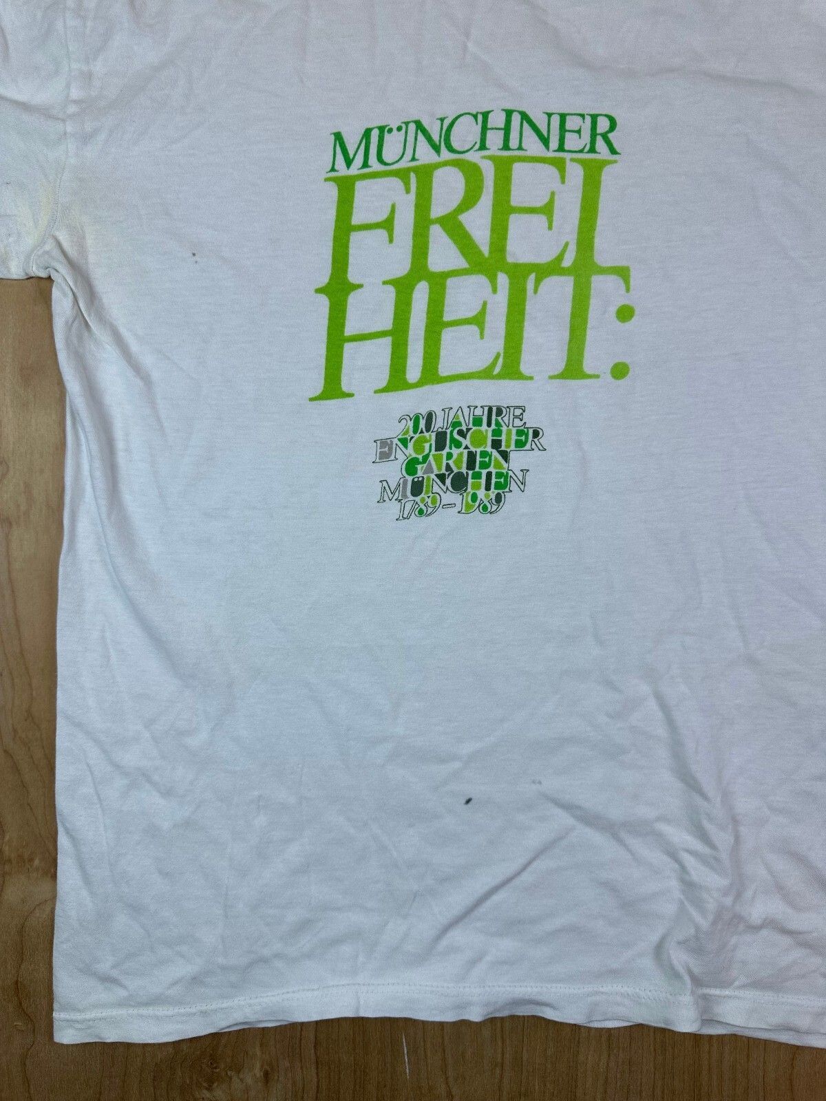 Vintage 80s Munchner Freiheit tshirt Englischer Garten Munchen Germany garden