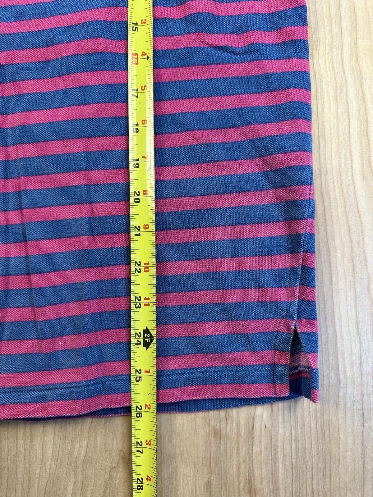Vintage 90s L.L. Bean Casco Bay polo striped country club preppy blue pink