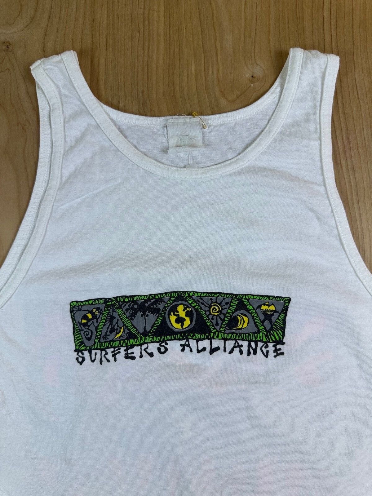 Vintage 90s Surfers Alliance tank top small waves beach surf surfing gorp