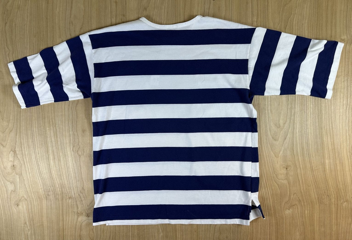 Vintage 80s Westerdam striped knit shirt boxy sailing puffy paint 100% cotton