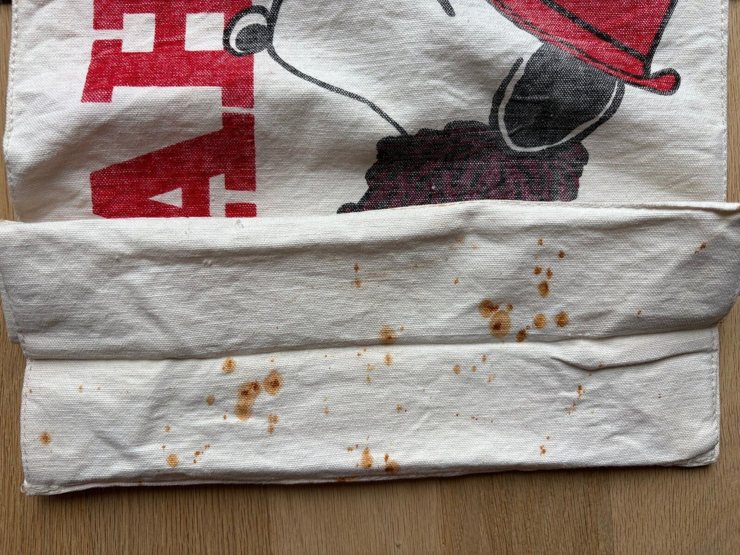 Vintage 70s Snoopy Rah Tote bag peanuts 100% cotton cartoon shoulder bag canvas