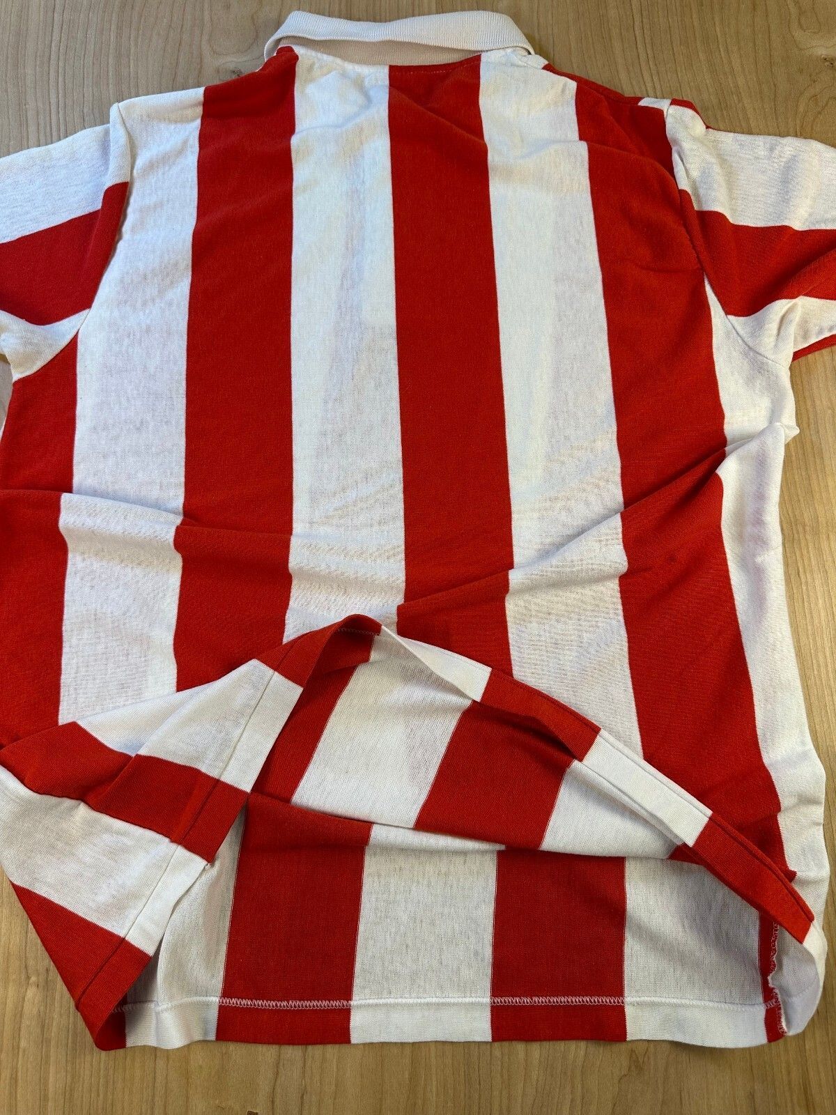 Vintage 80s Print Ons Striped Polo large made in usa broad stripe large athletic